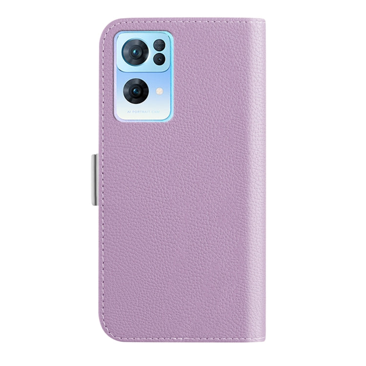 For OPPO Reno7 Pro 5G / 4G Candy Color Litchi Texture Leather Phone Case