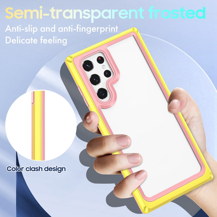 For Samsung Galaxy S22 Ultra 5G Bright Skin Feel PC + TPU Protective Phone Case