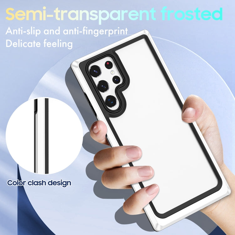 For Samsung Galaxy S22 Ultra 5G Bright Skin Feel PC + TPU Protective Phone Case
