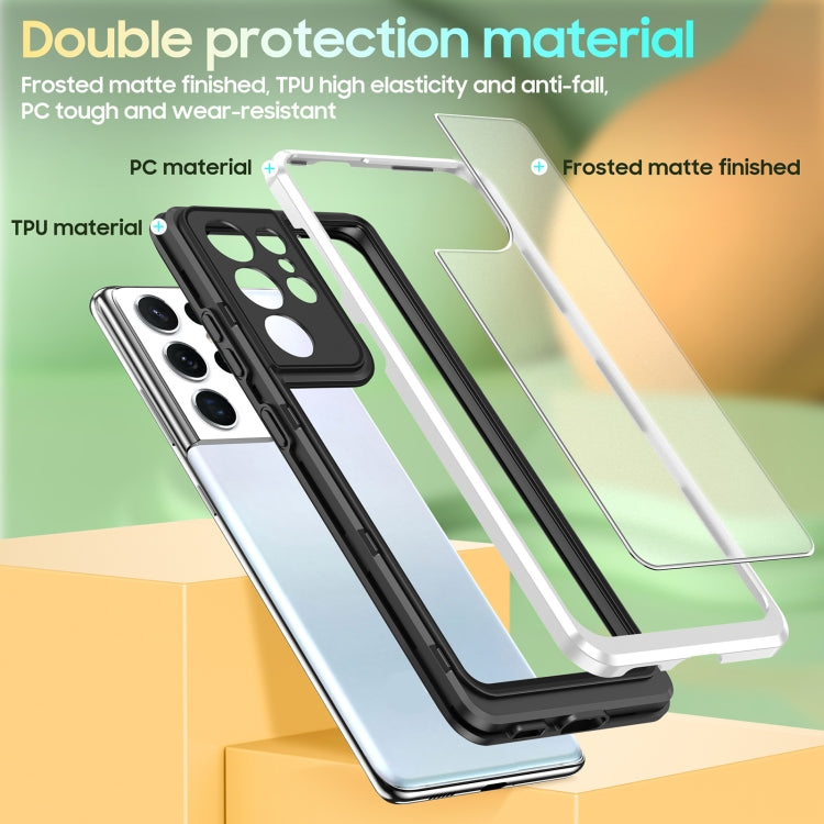 For Samsung Galaxy S21 Ultra 5G Bright Skin Feel PC + TPU Protective Phone Case