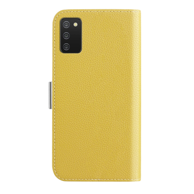 For Samsung Galaxy A02s / A03s 166mm Candy Color Litchi Texture Leather Phone Case