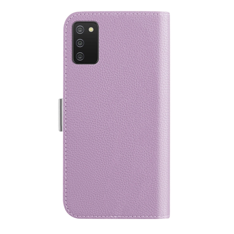 For Samsung Galaxy A02s / A03s 166mm Candy Color Litchi Texture Leather Phone Case