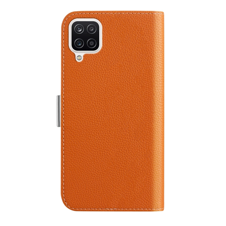 For Samsung Galaxy A12 Candy Color Litchi Texture Leather Phone Case