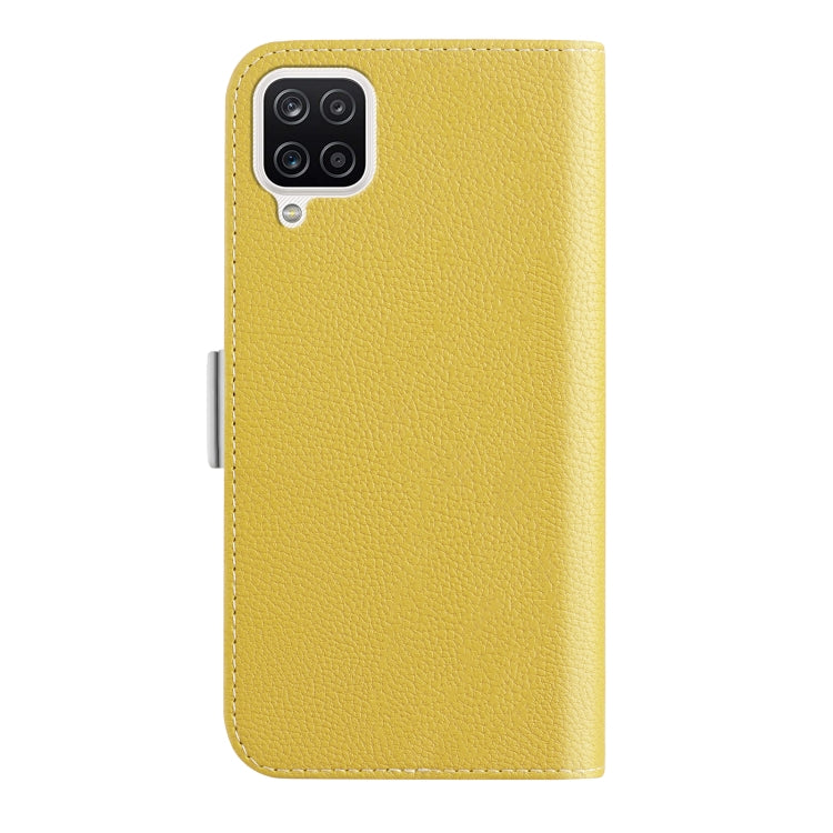 For Samsung Galaxy A12 Candy Color Litchi Texture Leather Phone Case