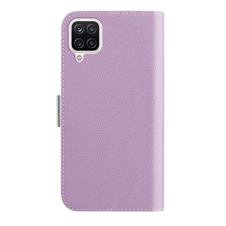 For Samsung Galaxy A12 Candy Color Litchi Texture Leather Phone Case