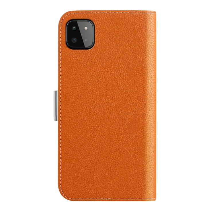 For Samsung Galaxy A22 5G Candy Color Litchi Texture Leather Phone Case