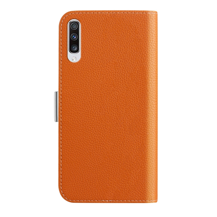 For Samsung Galaxy A50 Candy Color Litchi Texture Leather Phone Case