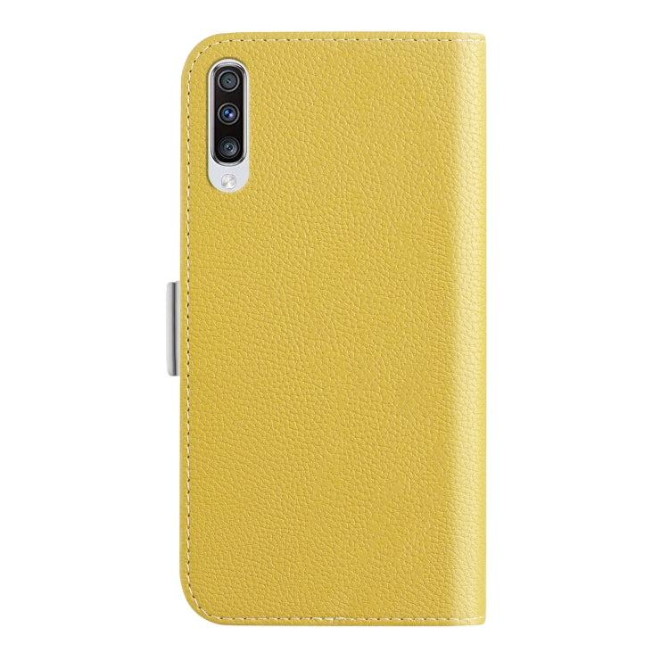 For Samsung Galaxy A50 Candy Color Litchi Texture Leather Phone Case