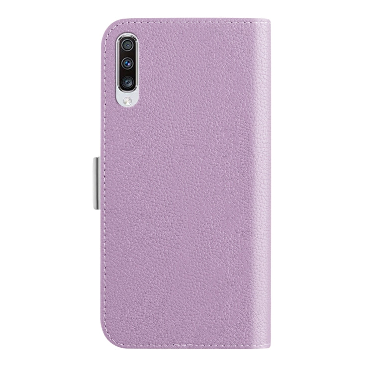 For Samsung Galaxy A50 Candy Color Litchi Texture Leather Phone Case