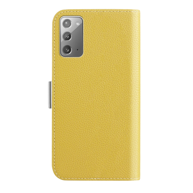 For Samsung Galaxy Note20 Candy Color Litchi Texture Leather Phone Case