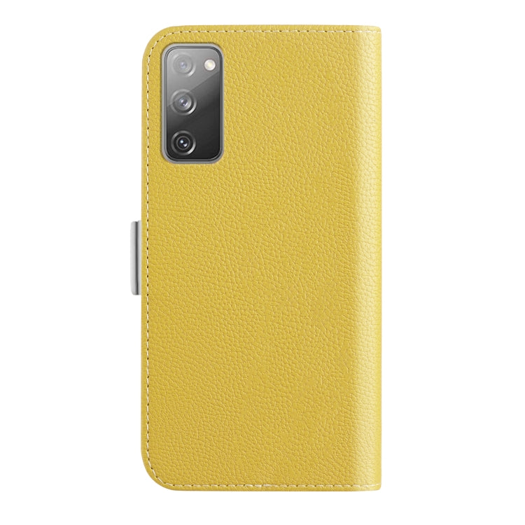 For Samsung Galaxy S20 FE Candy Color Litchi Texture Leather Phone Case