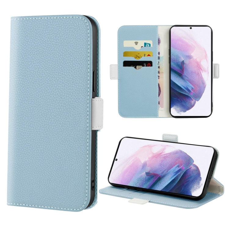 For Samsung Galaxy S21+ 5G Candy Color Litchi Texture Leather Phone Case
