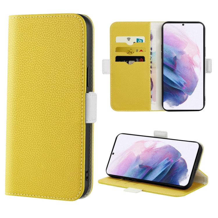 For Samsung Galaxy S21+ 5G Candy Color Litchi Texture Leather Phone Case
