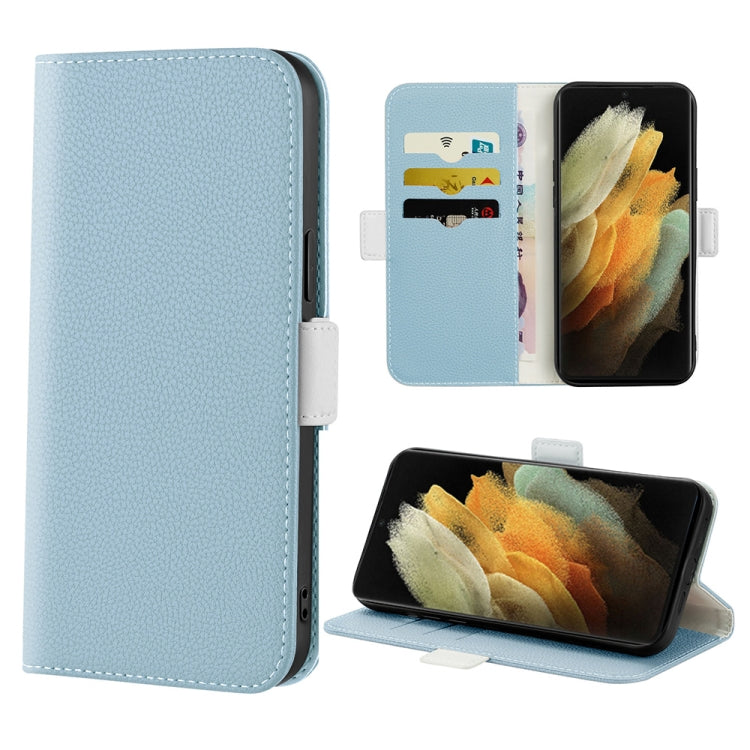 For Samsung Galaxy S21 Ultra 5G Candy Color Litchi Texture Leather Phone Case