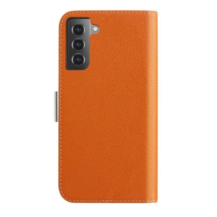 For Samsung Galaxy S22+ 5G Candy Color Litchi Texture Leather Phone Case