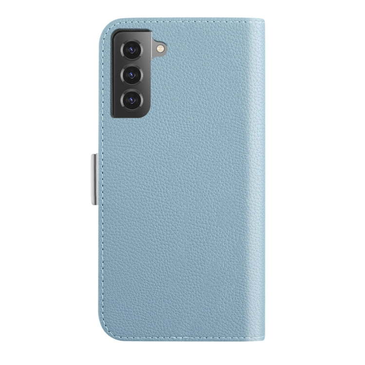For Samsung Galaxy S22+ 5G Candy Color Litchi Texture Leather Phone Case