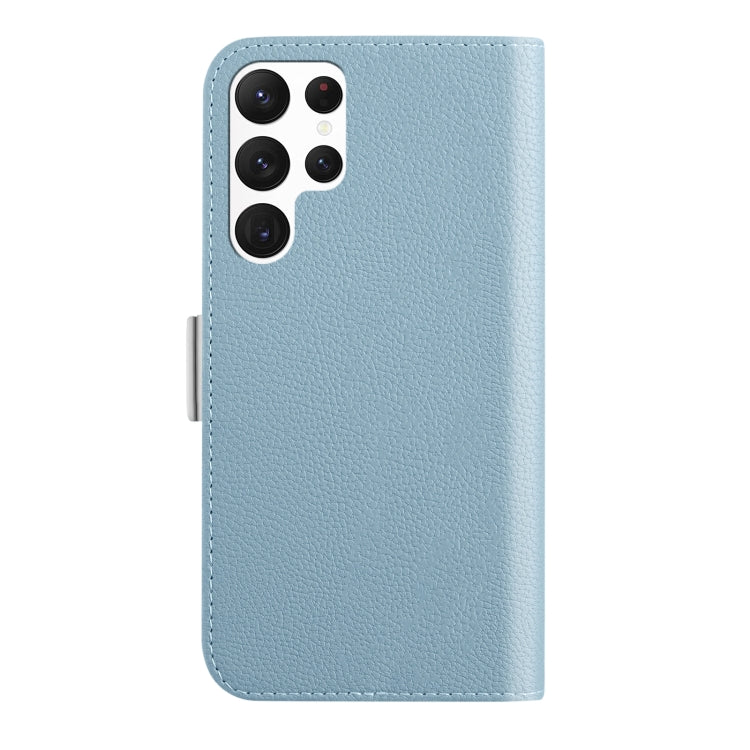 For Samsung Galaxy S22 Ultra 5G Candy Color Litchi Texture Leather Phone Case