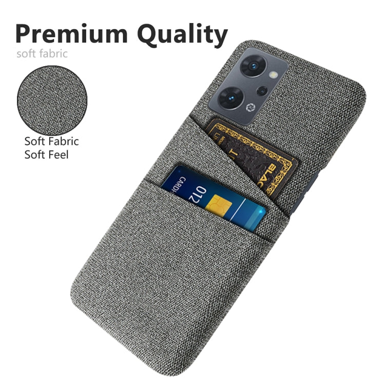 For OPPO Reno7 A Cloth Coated Hard Plastic Card Slots Phone Case