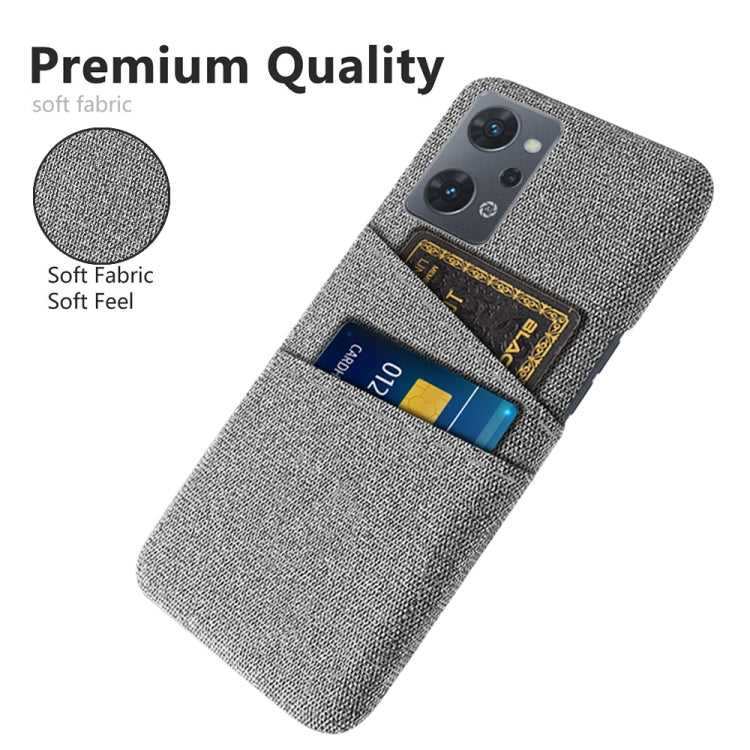 For OPPO Reno7 A Cloth Coated Hard Plastic Card Slots Phone Case