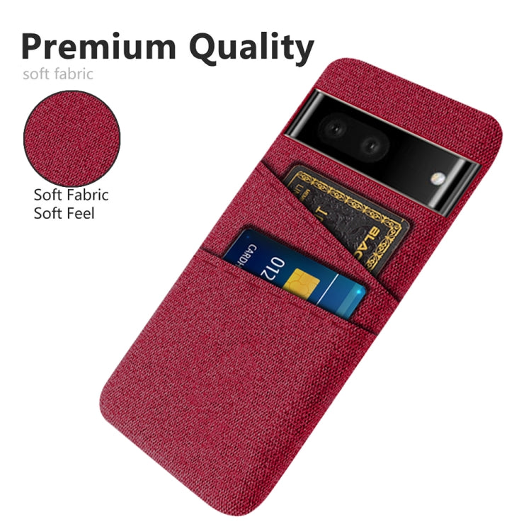 For Google Pixel 6a Cloth Coated Hard Plastic Card Slots Phone Case