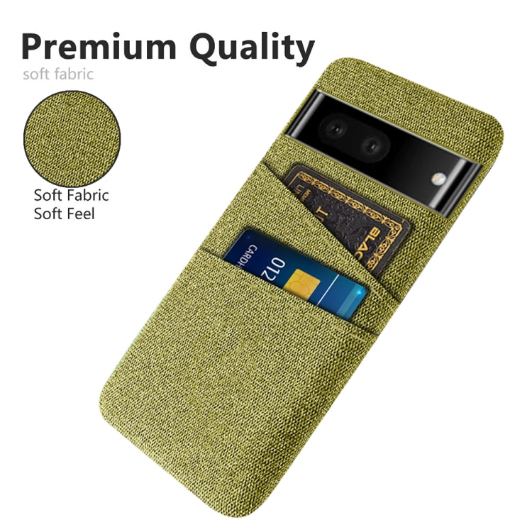 For Google Pixel 6a Cloth Coated Hard Plastic Card Slots Phone Case