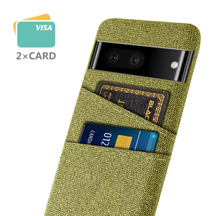 For Google Pixel 6a Cloth Coated Hard Plastic Card Slots Phone Case
