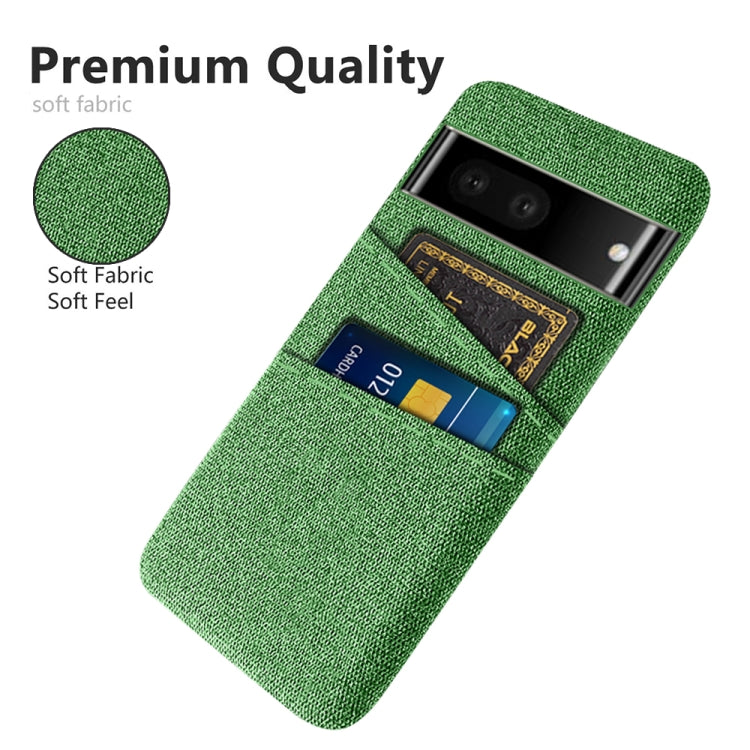 For Google Pixel 6a Cloth Coated Hard Plastic Card Slots Phone Case