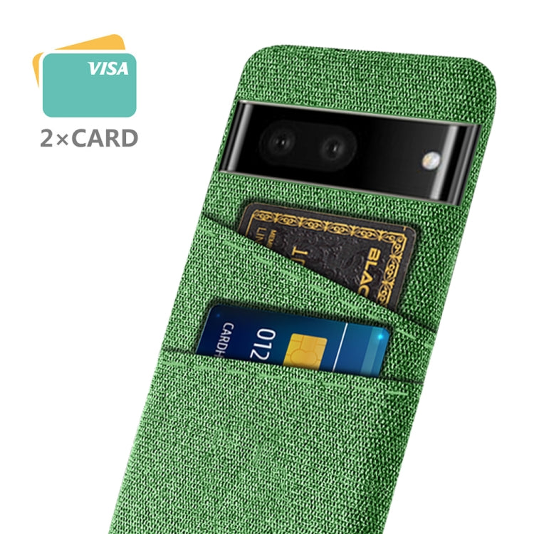 For Google Pixel 6a Cloth Coated Hard Plastic Card Slots Phone Case
