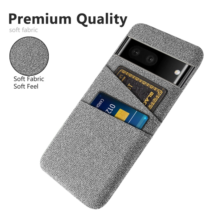 For Google Pixel 6a Cloth Coated Hard Plastic Card Slots Phone Case