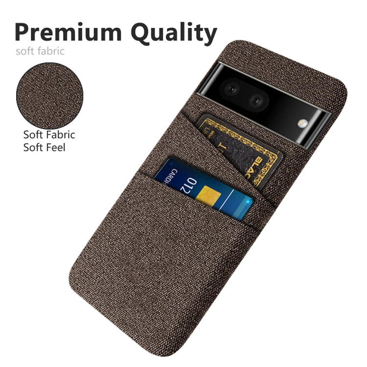 For Google Pixel 6a Cloth Coated Hard Plastic Card Slots Phone Case