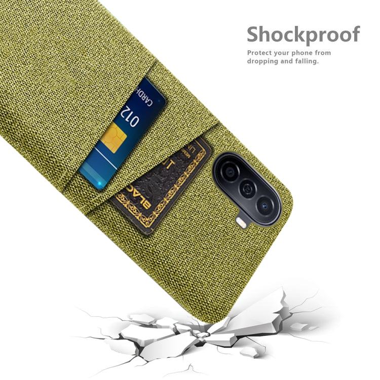 For Huawei Enjoy 50 Cloth Coated Hard Plastic Card Slots Phone Case
