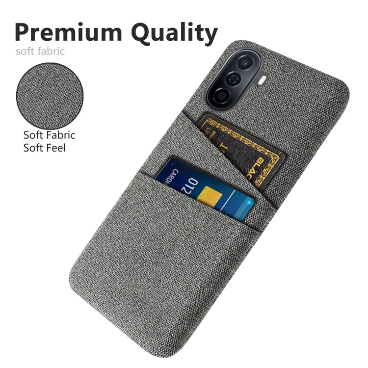 For Huawei Enjoy 50 Cloth Coated Hard Plastic Card Slots Phone Case