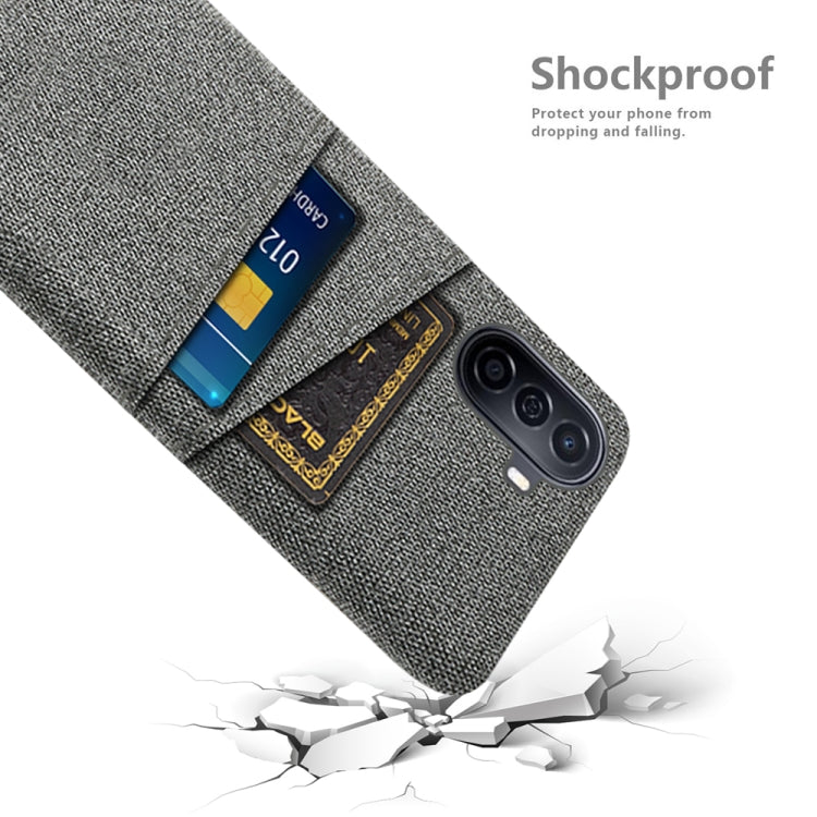 For Huawei Enjoy 50 Cloth Coated Hard Plastic Card Slots Phone Case