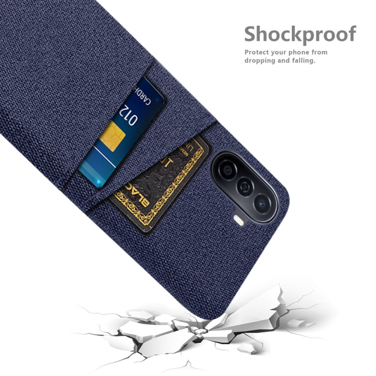 For Huawei Enjoy 50 Cloth Coated Hard Plastic Card Slots Phone Case