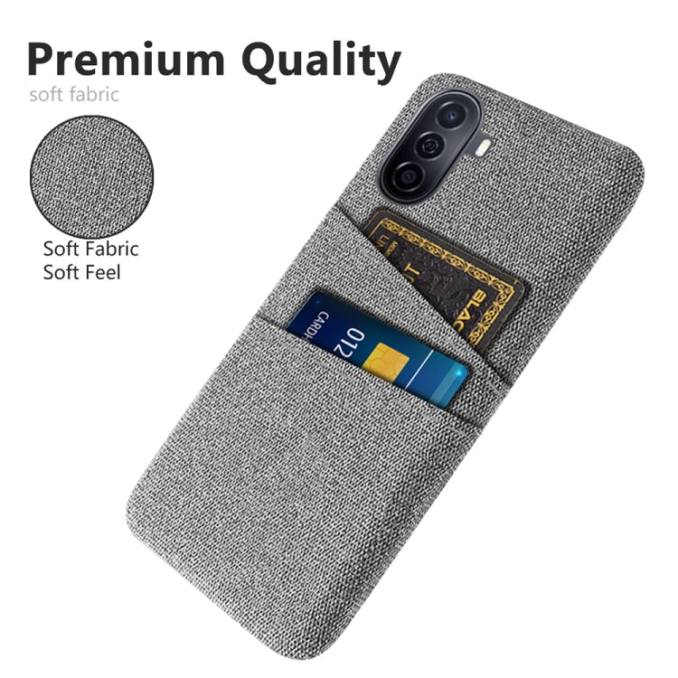 For Huawei Enjoy 50 Cloth Coated Hard Plastic Card Slots Phone Case
