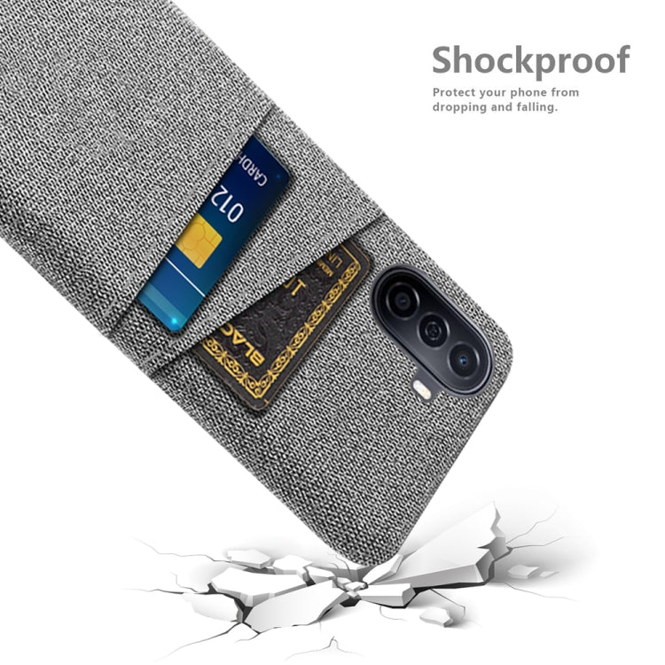 For Huawei Enjoy 50 Cloth Coated Hard Plastic Card Slots Phone Case