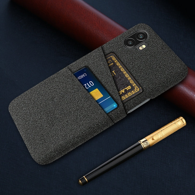 For Samsung Galaxy Xcover6 Pro Cloth Coated Hard Plastic Card Slots Phone Case