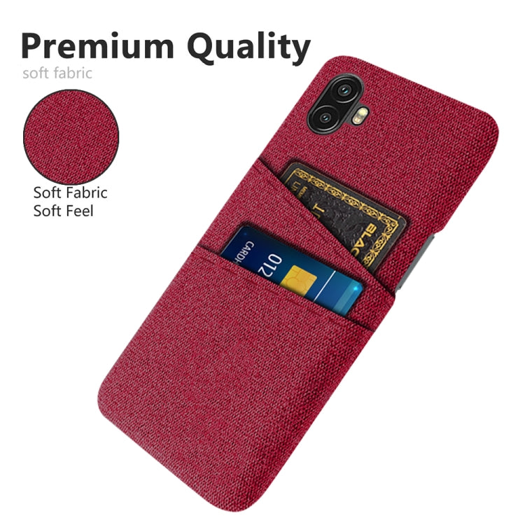 For Samsung Galaxy Xcover6 Pro Cloth Coated Hard Plastic Card Slots Phone Case