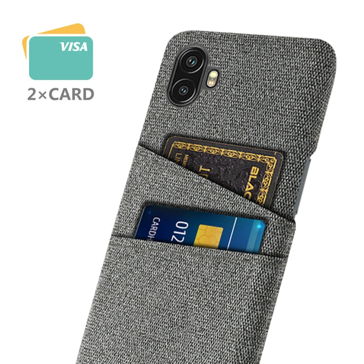 For Samsung Galaxy Xcover6 Pro Cloth Coated Hard Plastic Card Slots Phone Case