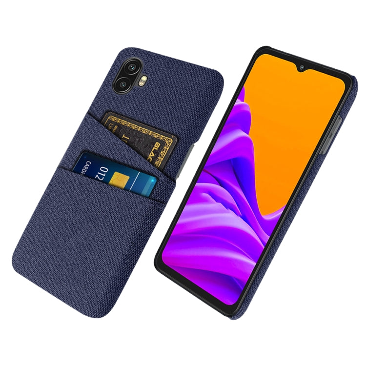 For Samsung Galaxy Xcover6 Pro Cloth Coated Hard Plastic Card Slots Phone Case