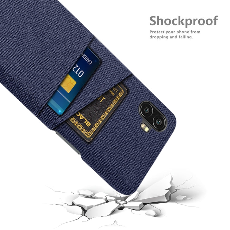 For Samsung Galaxy Xcover6 Pro Cloth Coated Hard Plastic Card Slots Phone Case