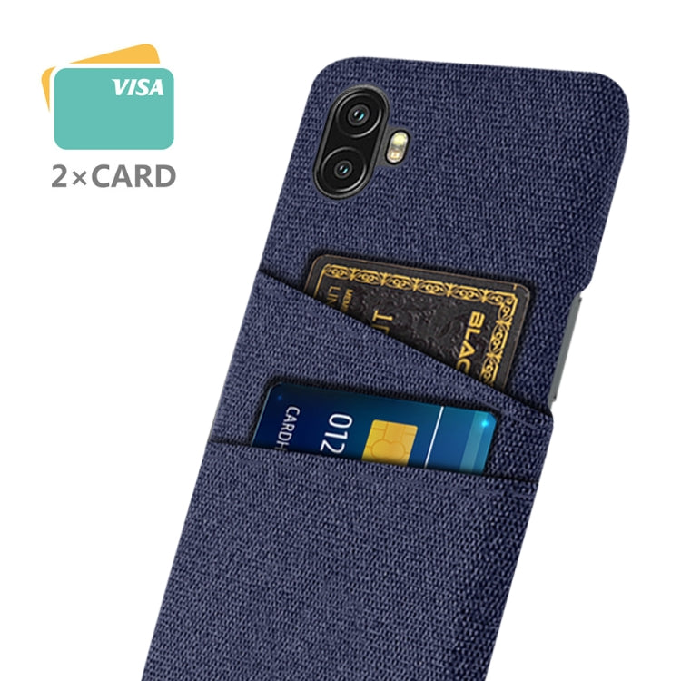 For Samsung Galaxy Xcover6 Pro Cloth Coated Hard Plastic Card Slots Phone Case