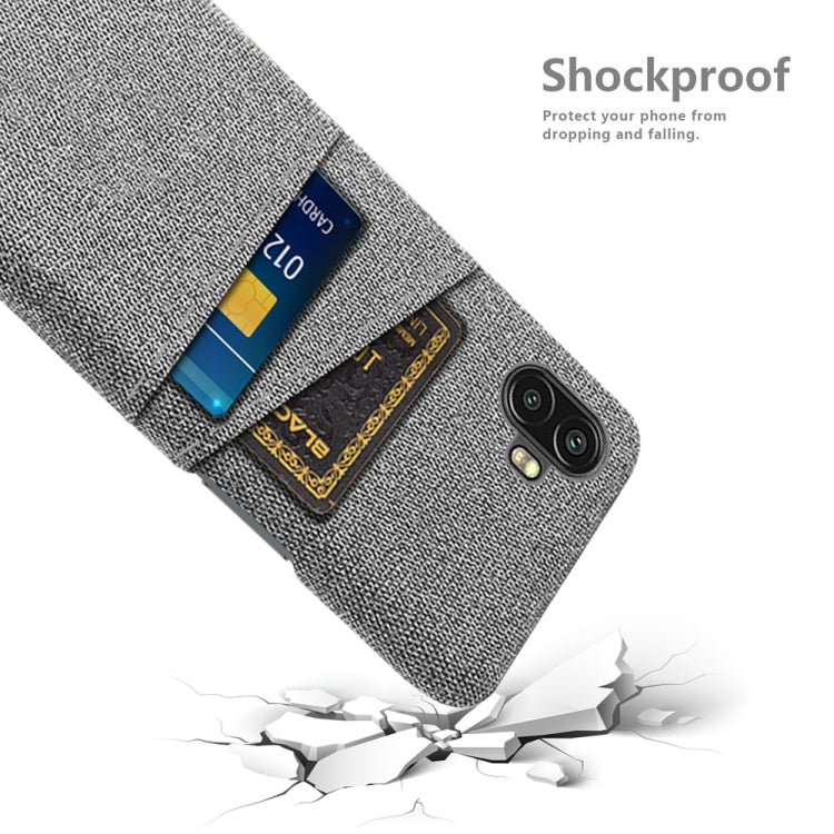 For Samsung Galaxy Xcover6 Pro Cloth Coated Hard Plastic Card Slots Phone Case