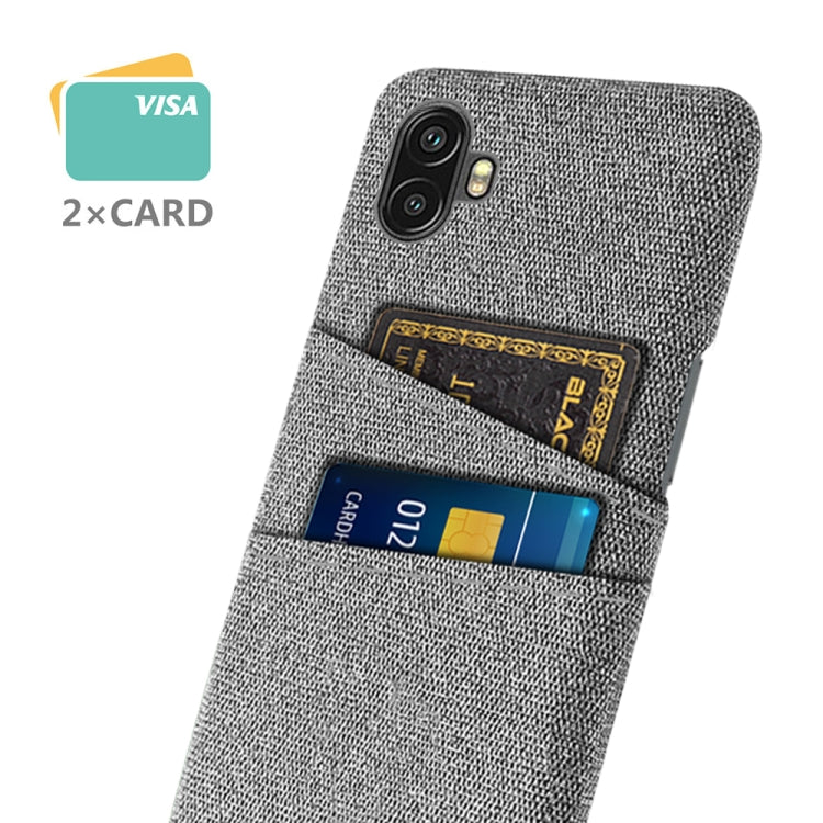 For Samsung Galaxy Xcover6 Pro Cloth Coated Hard Plastic Card Slots Phone Case