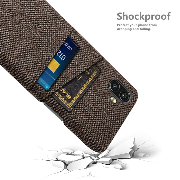 For Samsung Galaxy Xcover6 Pro Cloth Coated Hard Plastic Card Slots Phone Case
