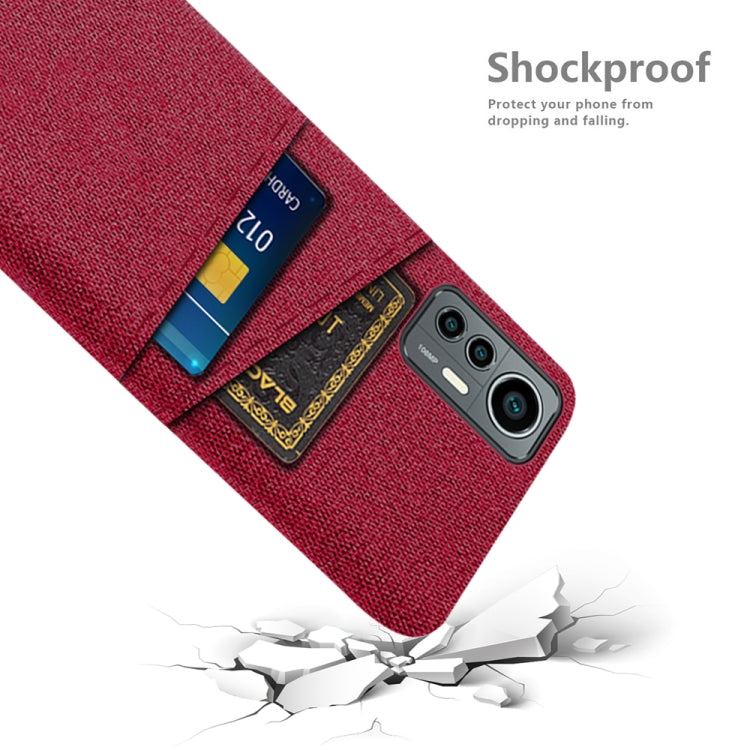 For Xiaomi 12 Lite Eurasian Cloth Coated Hard Plastic Card Slots Phone Case