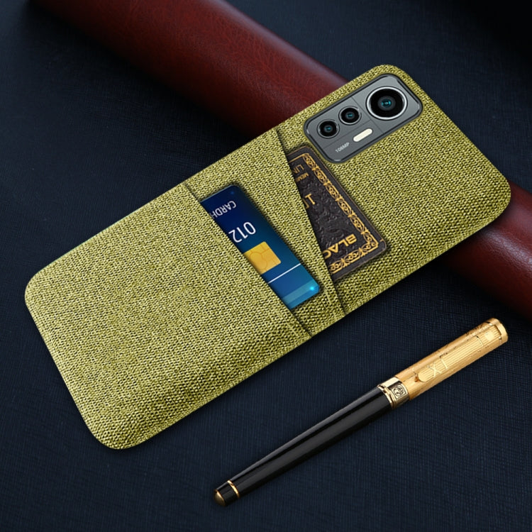 For Xiaomi 12 Lite Eurasian Cloth Coated Hard Plastic Card Slots Phone Case