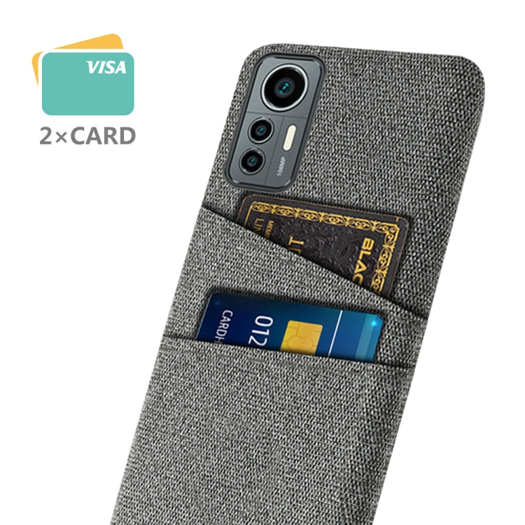 For Xiaomi 12 Lite Eurasian Cloth Coated Hard Plastic Card Slots Phone Case