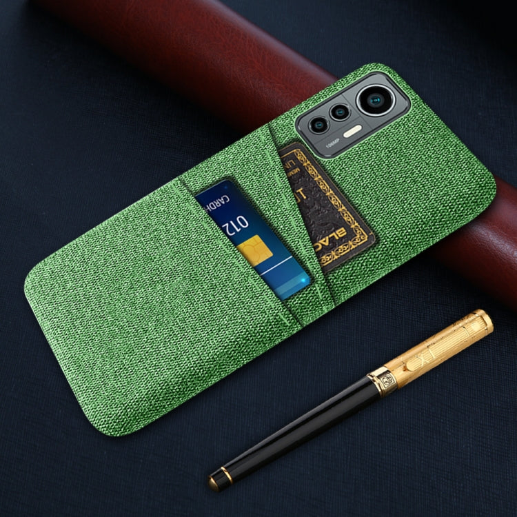 For Xiaomi 12 Lite Eurasian Cloth Coated Hard Plastic Card Slots Phone Case