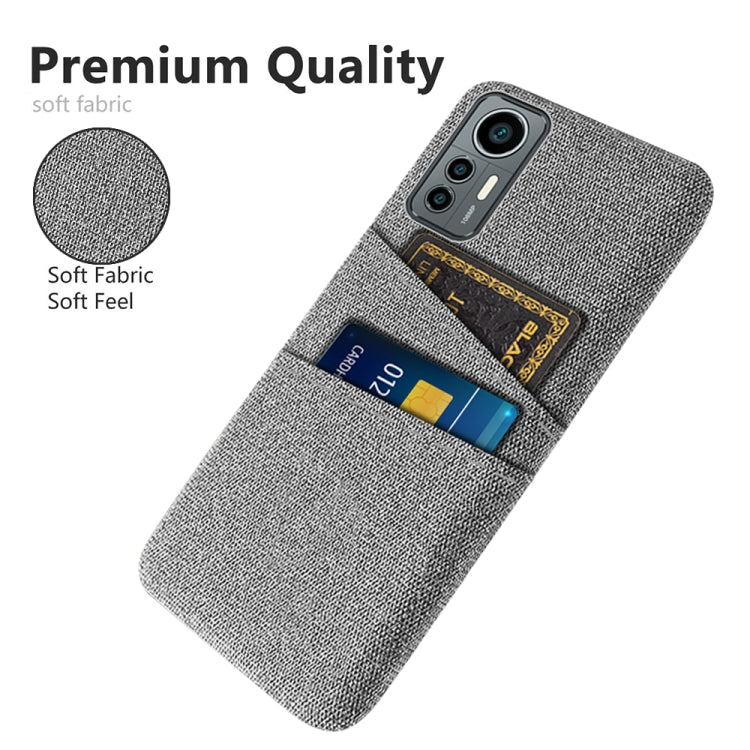 For Xiaomi 12 Lite Eurasian Cloth Coated Hard Plastic Card Slots Phone Case